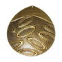 Pandantiv metalic filigranat, antic bronze, 62x54 mm