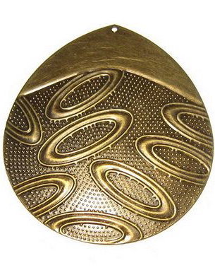 Pandantiv metalic filigranat, antic bronze, 62x54 mm