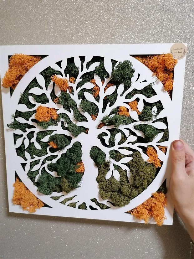 Arborele vietii decoratiune licheni - TOAMNA