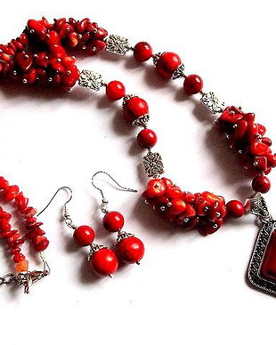 Set cadou coral si howlit rosu 37134