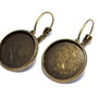 Tortite cercei din alama, bronz, 28x18 mm