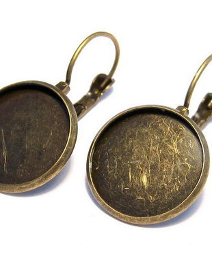 Tortite cercei din alama, bronz, 28x18 mm