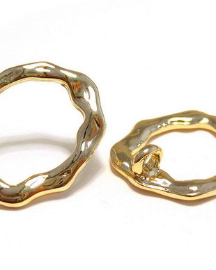 Tortite cercei din inox, aurii, 19.5x17 mm