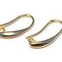 Tortite cercei din alama, aurii, 15x8 mm