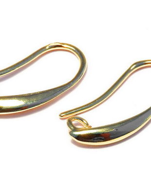 Tortite cercei din alama, aurii, 15x8 mm