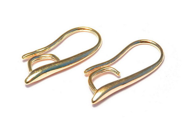 Tortite cercei din alama, aurii, 22x9 mm