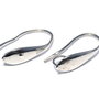 Tortite cercei din alama, platina, 18.5x5.5 mm