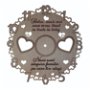 Ceas personalizat cu rame pentru nasii de botez , Lemn, 40 cm