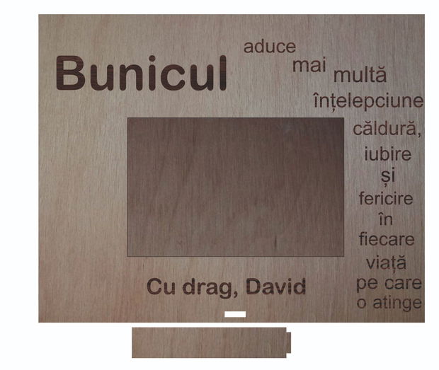 Rama pentru bunic personalizata, Lemn, 20x25 cm