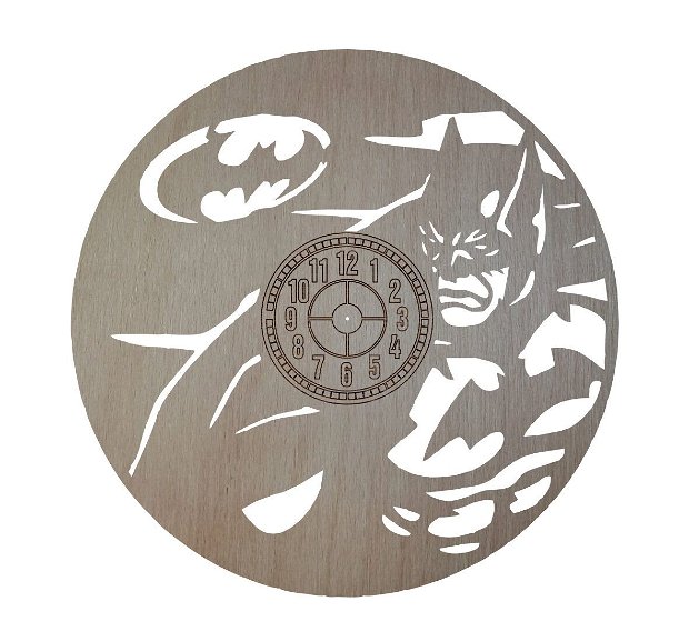 Ceas Batman personalizat, Lemn, 40cm, CD019
