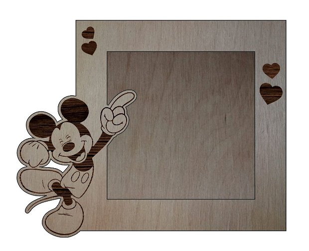 Rama foto Mickey, Lemn, 19x15cm