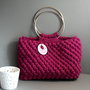 Geanta crosetata burgundy
