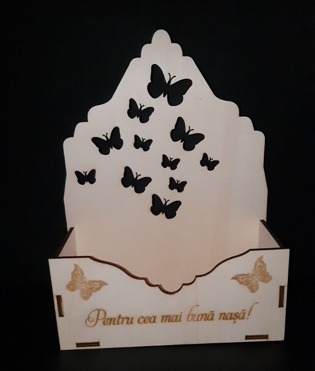 Cutie mare decorativa- Model Fluturi mici
