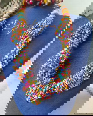 SUPERB SET XXL  MULTICOLOR MARGELE SI BRATARA FRANTA