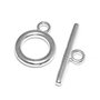 Inchizatoare toggle, argintie, 14x11 mm