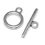 Inchizatoare toggle, argintiu antichizat, 14x11 mm