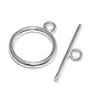 Inchizatoare toggle, argintie, 15 mm