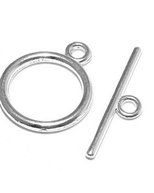 Inchizatoare toggle, argintie, 15 mm