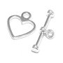 Inchizatoare toggle, argintie, 14x12 mm