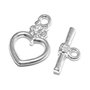 Inchizatoare toggle, argintie, 20x13 mm