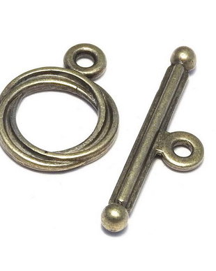 Inchizatoare toggle, bronz, 17x13 mm