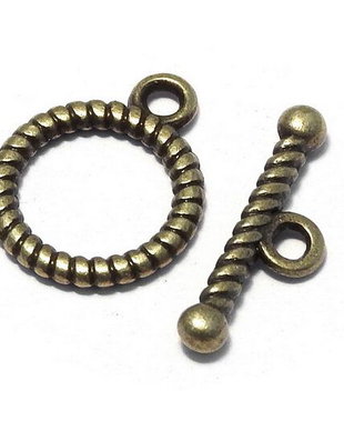 Inchizatoare toggle, bronz, 16x13 mm