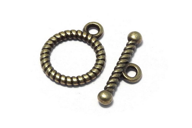 Inchizatoare toggle, bronz, 16x13 mm