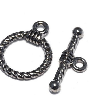 Inchizatoare toggle, gunmetal, 19x14 mm
