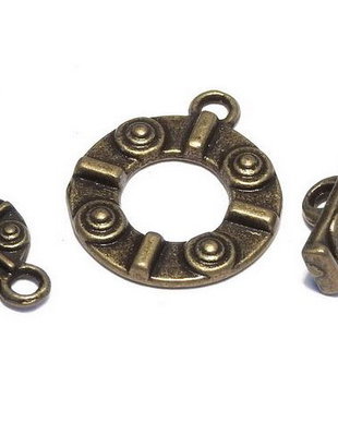 Inchizatoare toggle, bronz, 19x16 mm