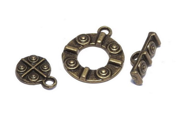 Inchizatoare toggle, bronz, 19x16 mm