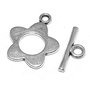 Inchizatoare toggle, argintiu antichizat, 20x16 mm