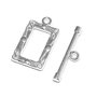 Inchizatoare toggle, argintie, 20x11.5 mm