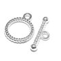 Inchizatoare toggle, argintie, 16x13 mm