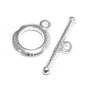 Inchizatoare toggle, argintie, 14.5x12 mm