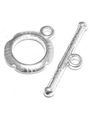 Inchizatoare toggle, argintie, 14.5x12 mm