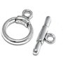 Inchizatoare toggle, argintiu antichizat, 26x20 mm