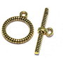 Inchizatoare toggle, auriu antichizat, 16 mm