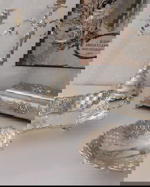 SET NOU   ARGINTAT  ,  SPECTACULOS  , 4 PIESE