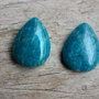 Cabochon amazonit rusesc, 25x18 mm (2 buc)  REZERVAT