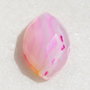Cabochon fatetat oval ascutit din agata dungata alb - roz aprox 25x15x6 mm