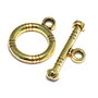 Inchizatoare toggle, auriu antichizat, 16x12 mm