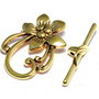 Inchizatoare toggle, auriu antichizat, 28x20 mm