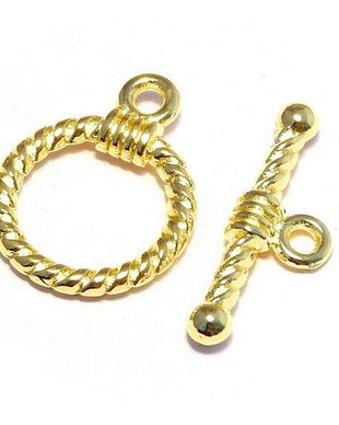 Inchizatoare toggle, aurie, 19x14 mm