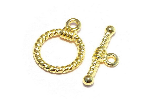 Inchizatoare toggle, aurie, 19x14 mm