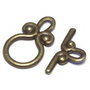 Inchizatoare toggle, bronz, 20x11 mm