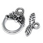 Inchizatoare toggle, argintiu antichizat, 18x12 mm