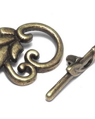 Inchizatoare toggle, bronz, 19x24 mm