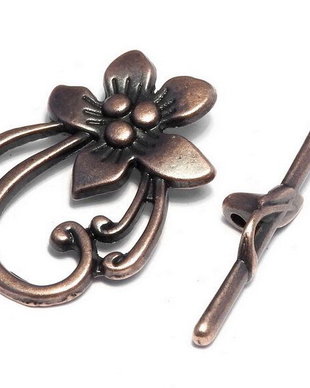 Inchizatoare toggle, cupru, 28x20 mm