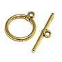 Inchizatoare toggle, auriu antichizat, 18x14 mm