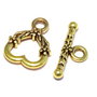 Inchizatoare toggle, auriu antichizat, 18x14 mm